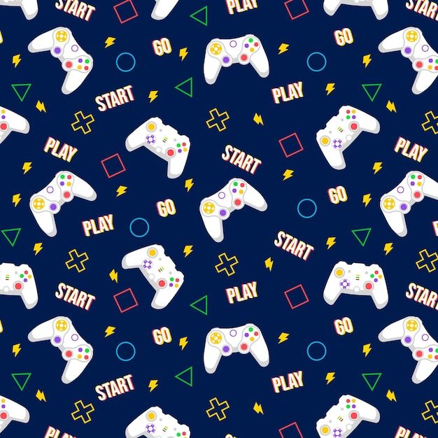 Level Up: Gamer's Blue Game Controller Print Bomber Jacket