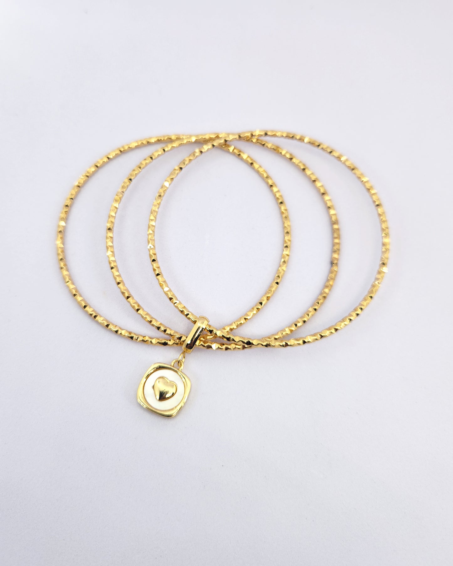 The Gilded Heart Charm Set | 18k Gold Plated with Heart Charm