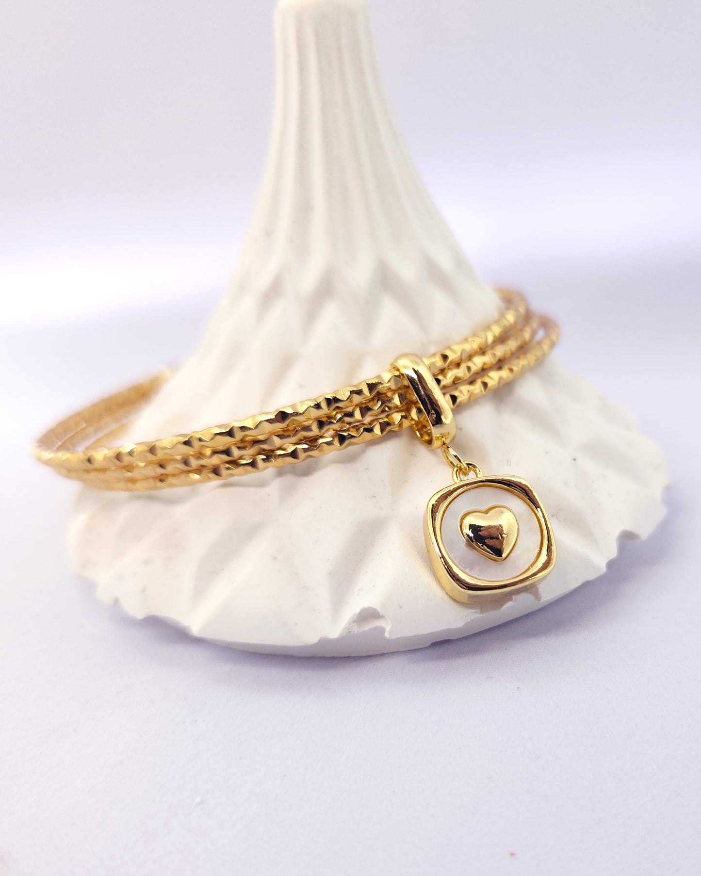 The Gilded Heart Charm Set | 18k Gold Plated with Heart Charm