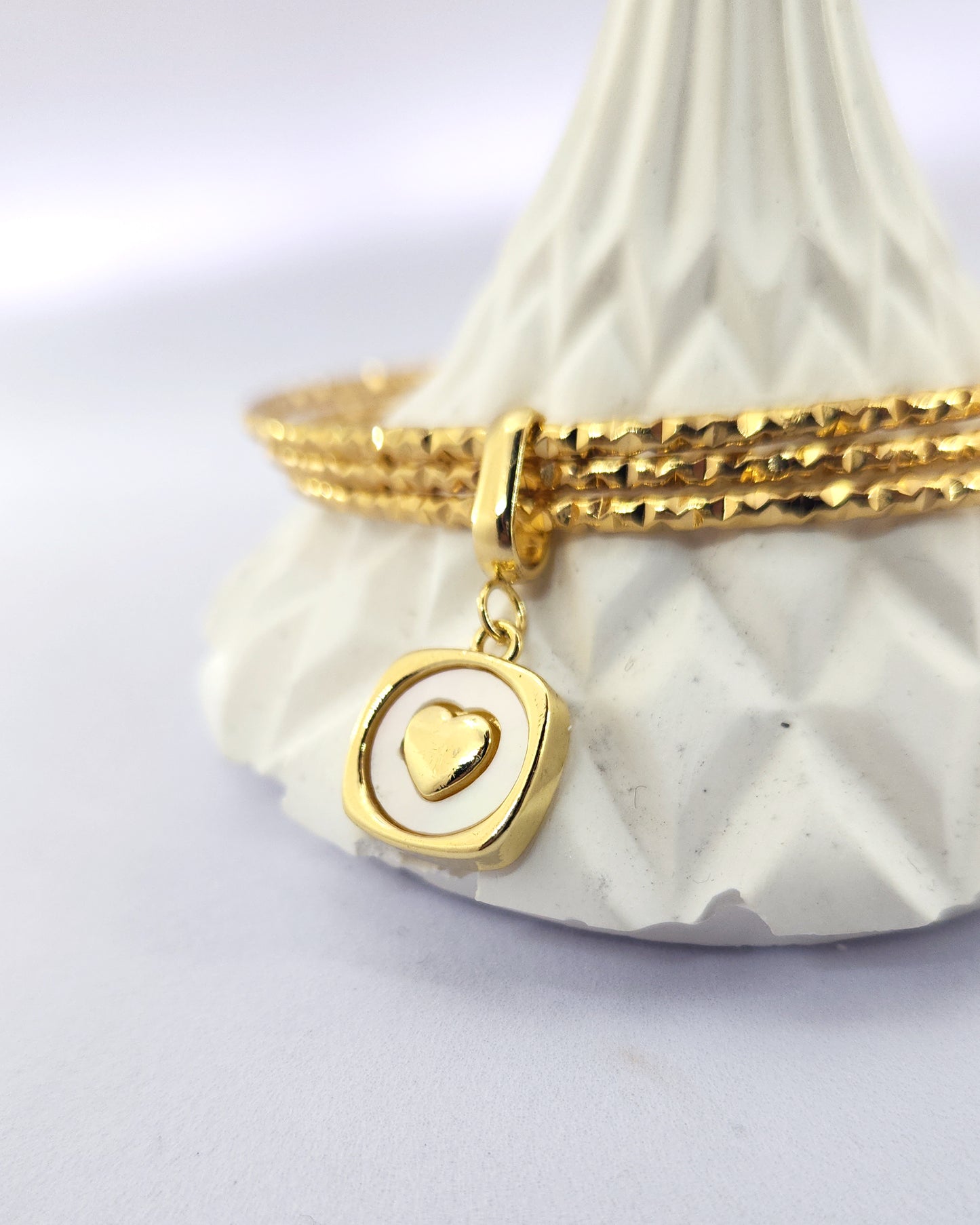 The Gilded Heart Charm Set | 18k Gold Plated with Heart Charm