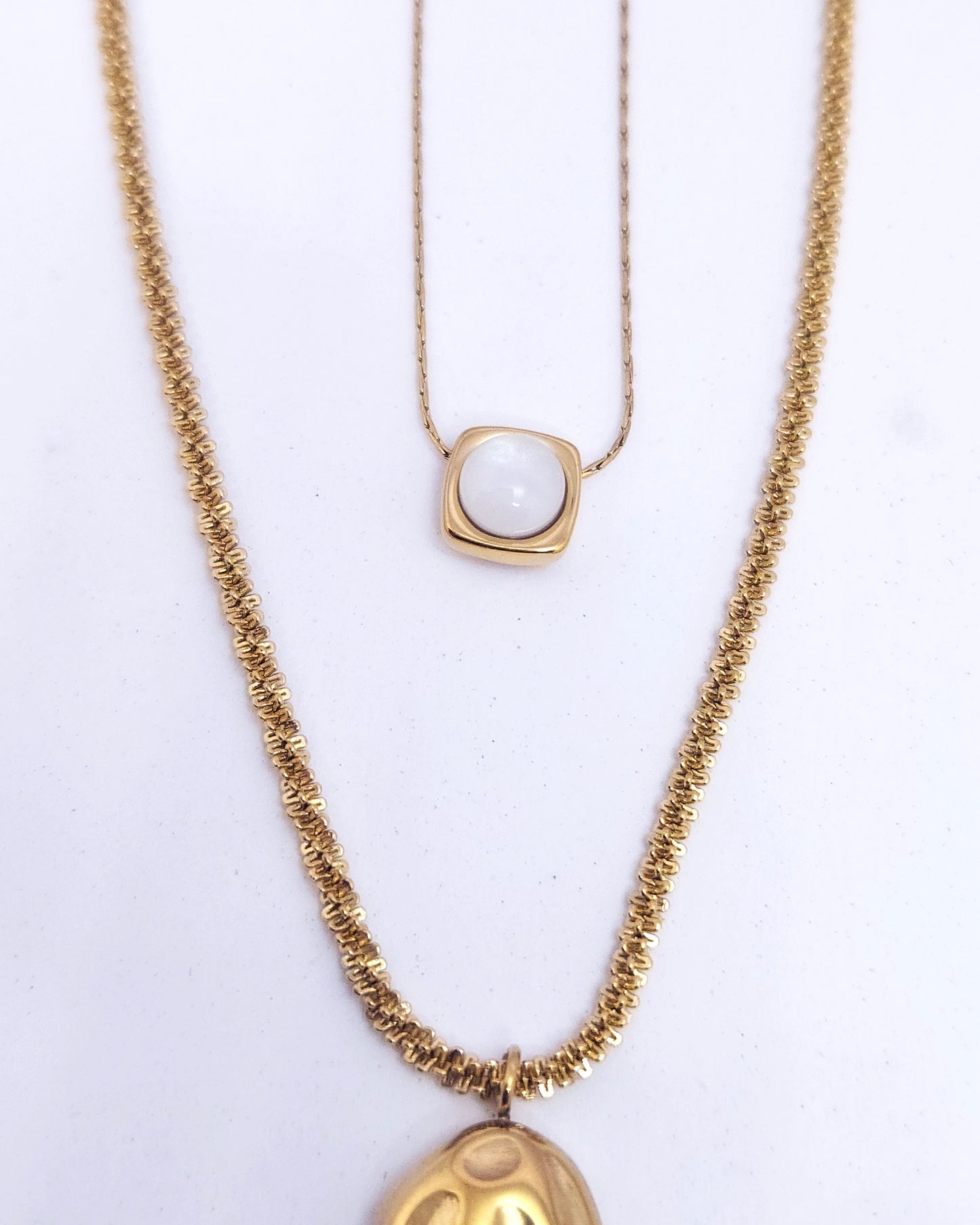 The Aura Layered Necklace | 18k Gold Plated Double Chain