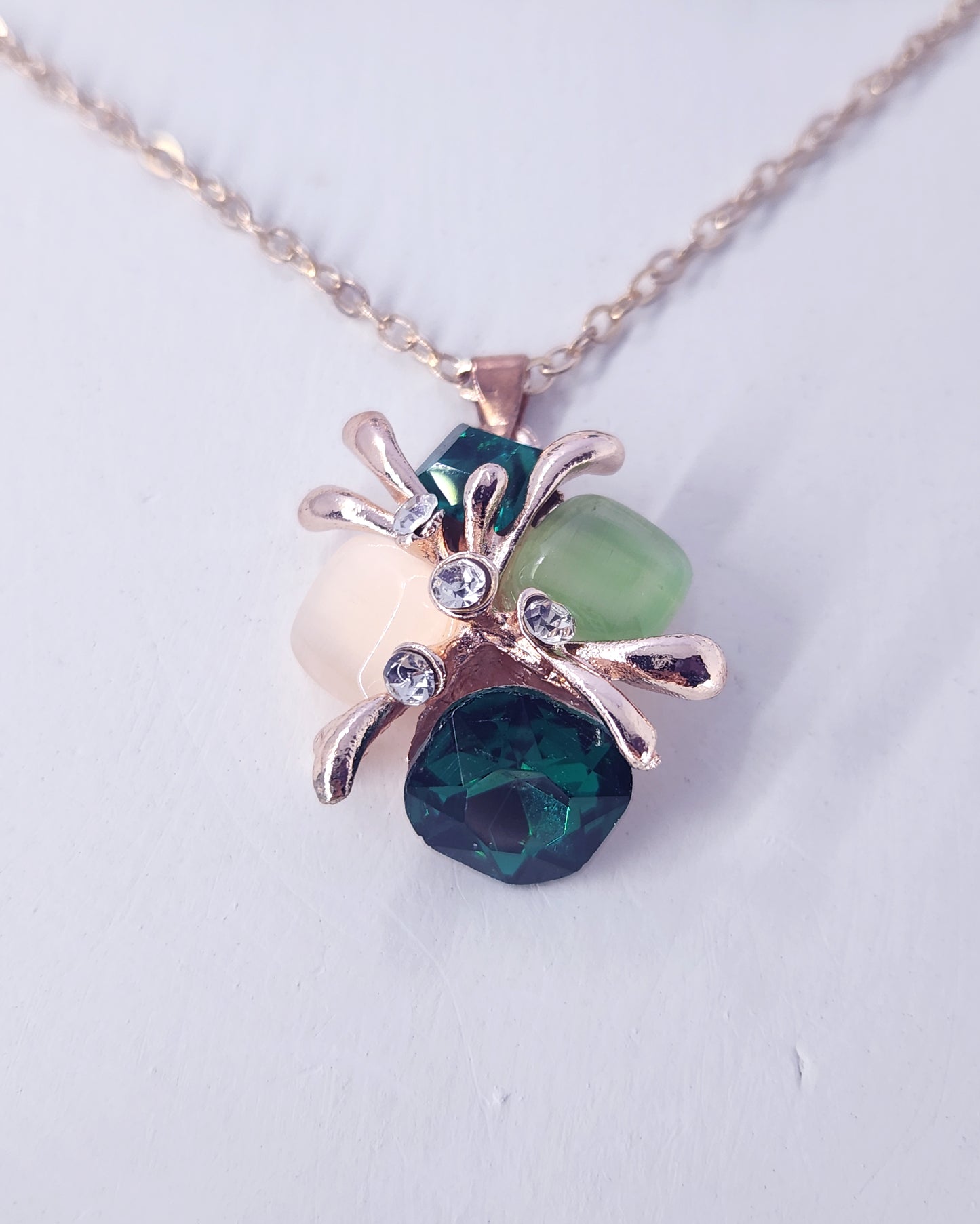 The Emerald Garden Set | 18k Gold Plated Gemstone Cluster