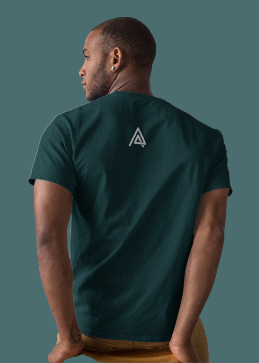 Men's Retro Horror Graphic Tee - "Road to Nowhere" Print | Petrol Blue