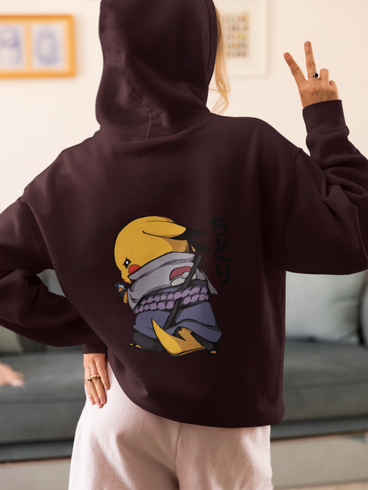 Thunderclap Ninja: Pikachu as Sasuke Maroon Hoodie