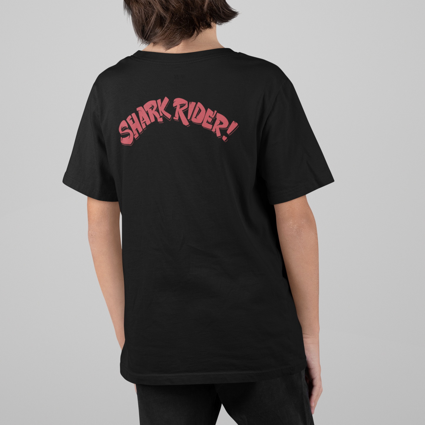 Boys' Shark Rider T-Shirt | Cool Shark on Motorcycle Graphic Tee | 100% Cotton