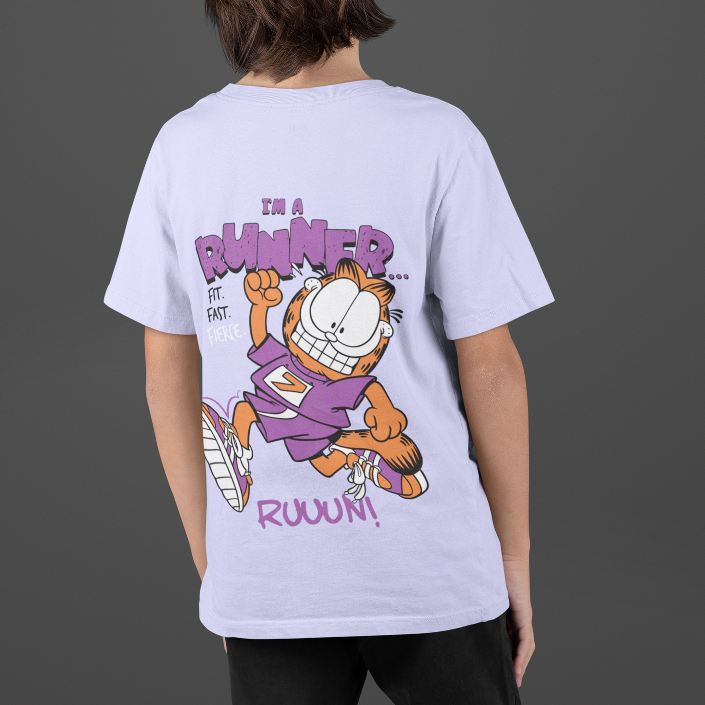 Boy's Casual Wear: Garfield Running Graphic Tee Shirt