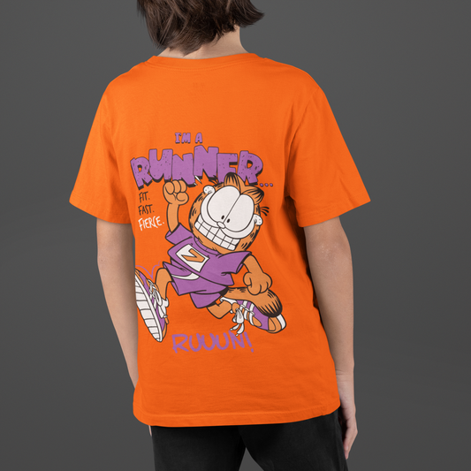 Boy's Casual Wear: Garfield Running Graphic Tee Shirt