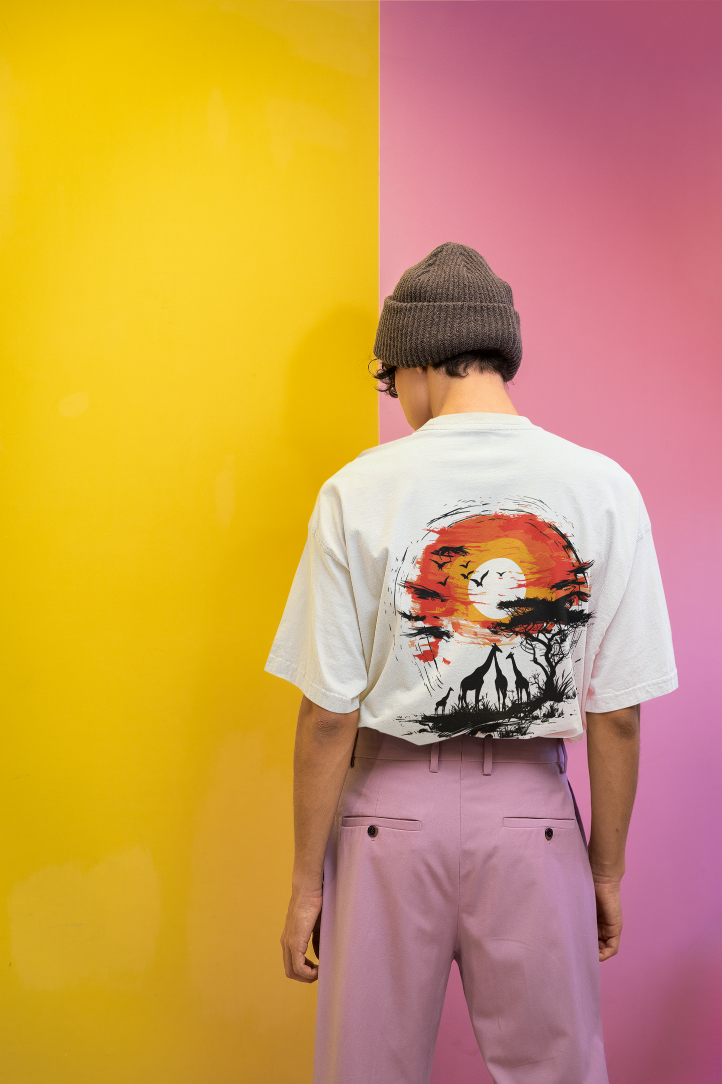 White Oversized Unisex T-Shirt Featuring "Stay Wild" Print