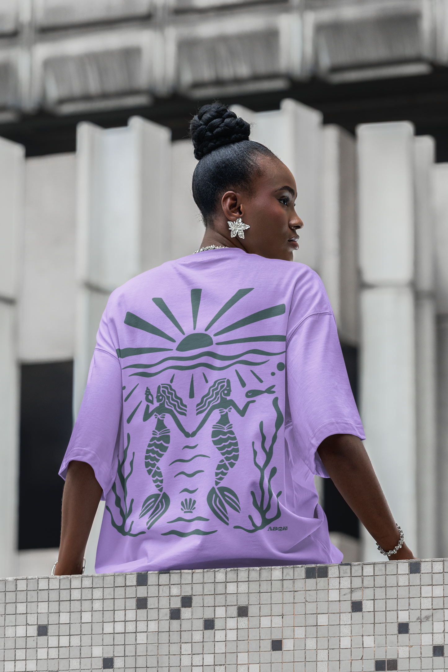 The "Deep Blue" Folklore Unisex Oversized T-Shirt