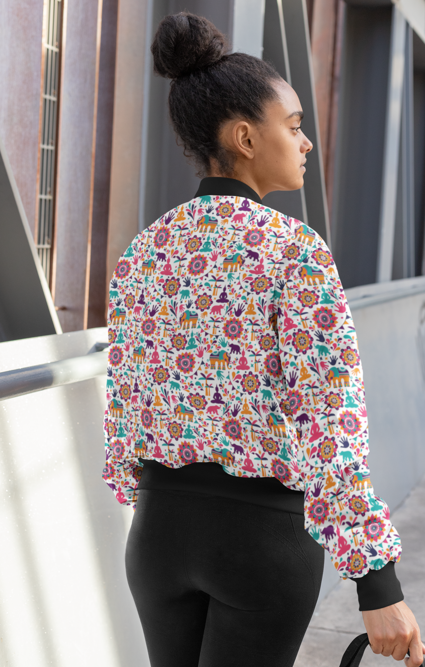 Heritage Vibes: Vibrant Indian Folklore Pattern Women's Jacket