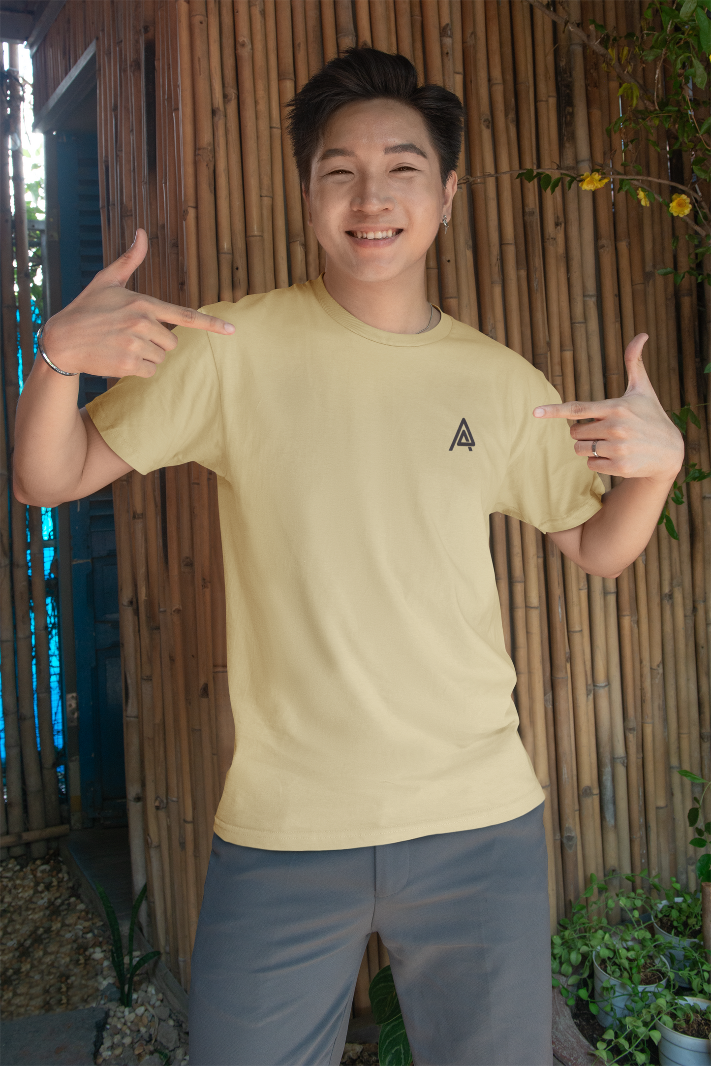 Men’s Premium Supima Cotton Tee – Breathable Comfort in Light Shades