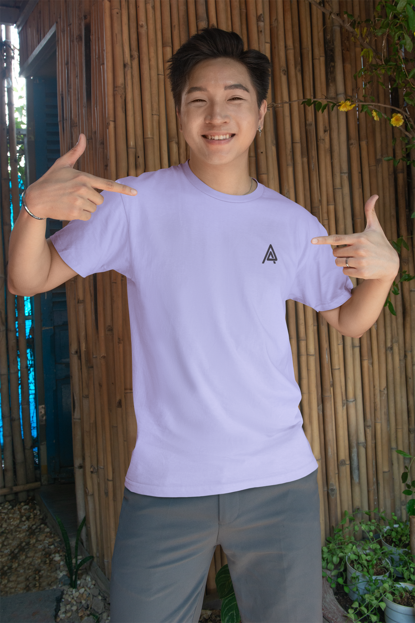 Men’s Premium Supima Cotton Tee – Breathable Comfort in Light Shades