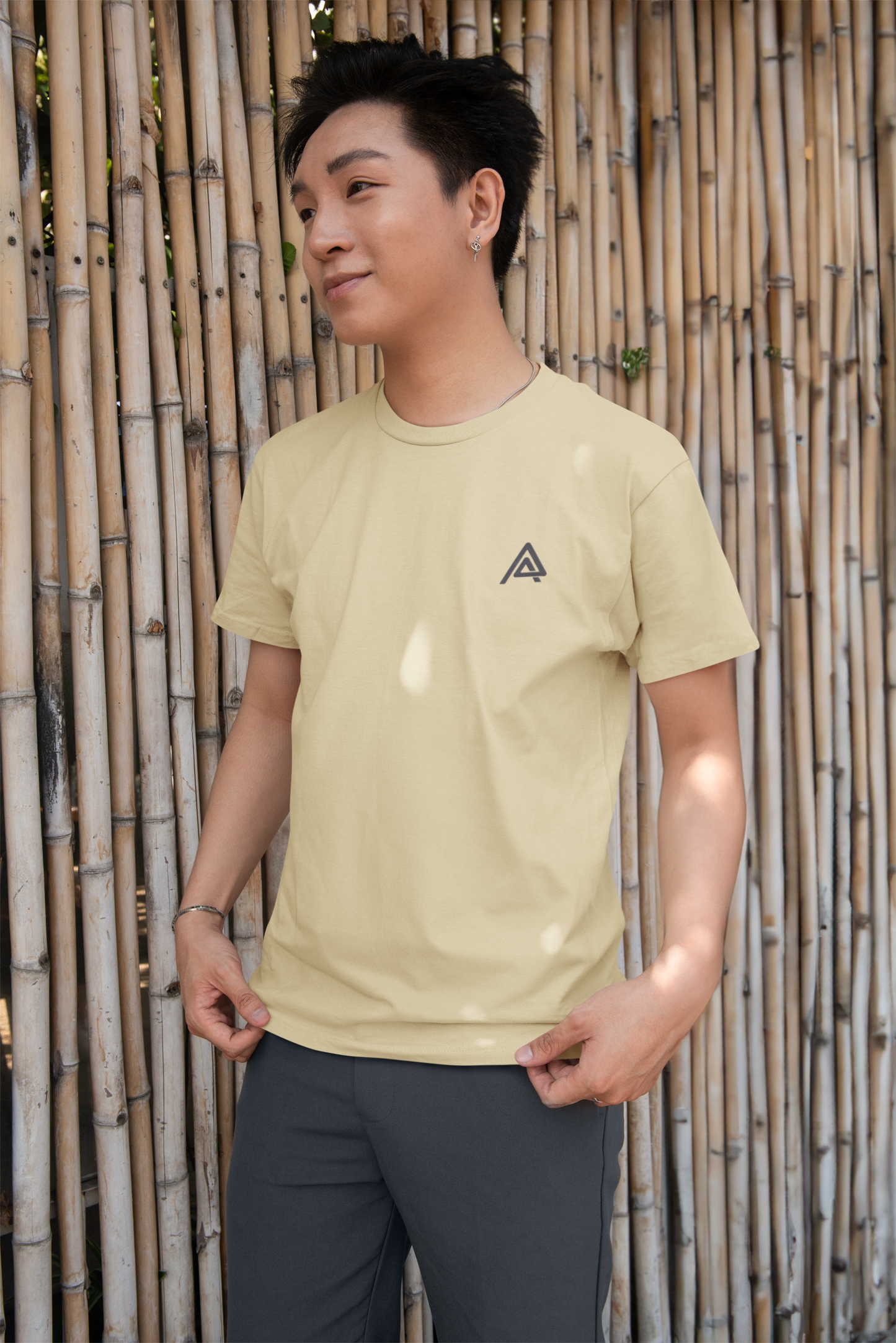 Men’s Premium Supima Cotton Tee – Breathable Comfort in Light Shades