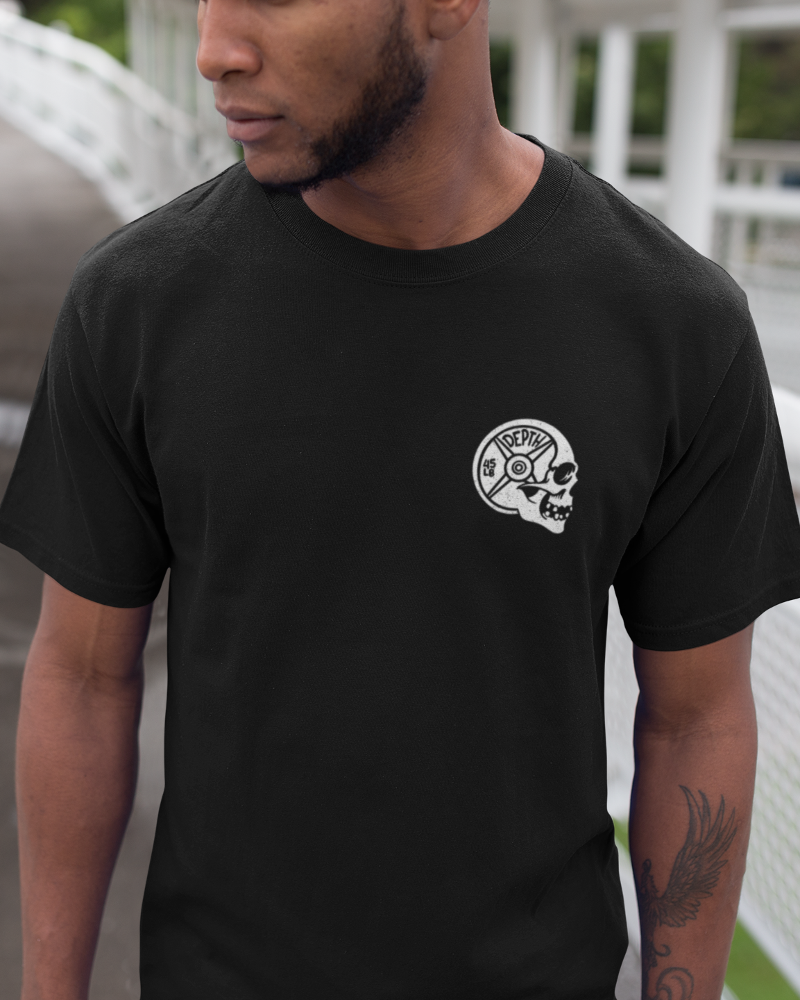 Strength Unleashed Printed Round Neck Half Sleeve Black T-shirt