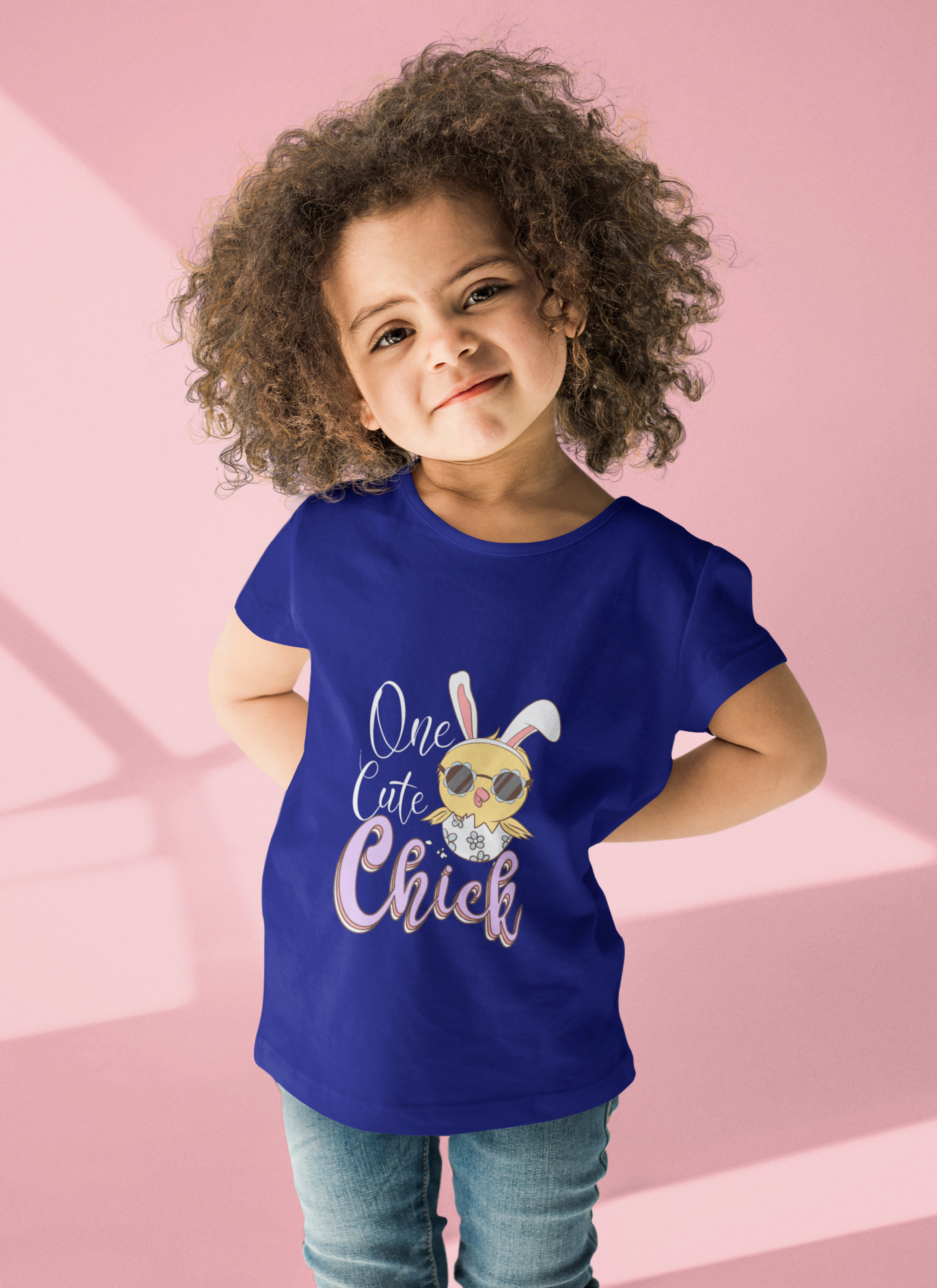 "One Cute Chick" Girls' Easter T-Shirt - 100% Cotton