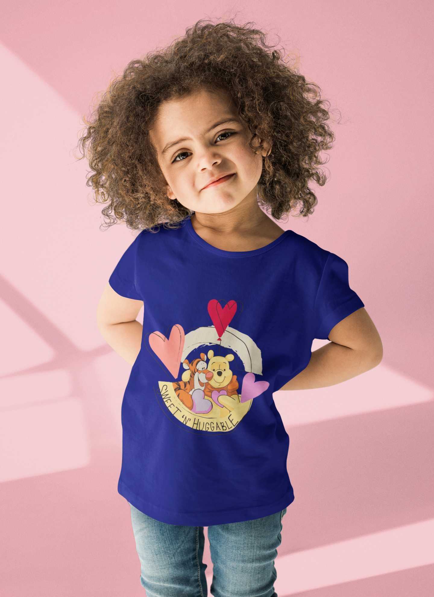 Girls' "Sweet 'N' Huggable" Winnie the Pooh T-Shirt - 100% Cotton