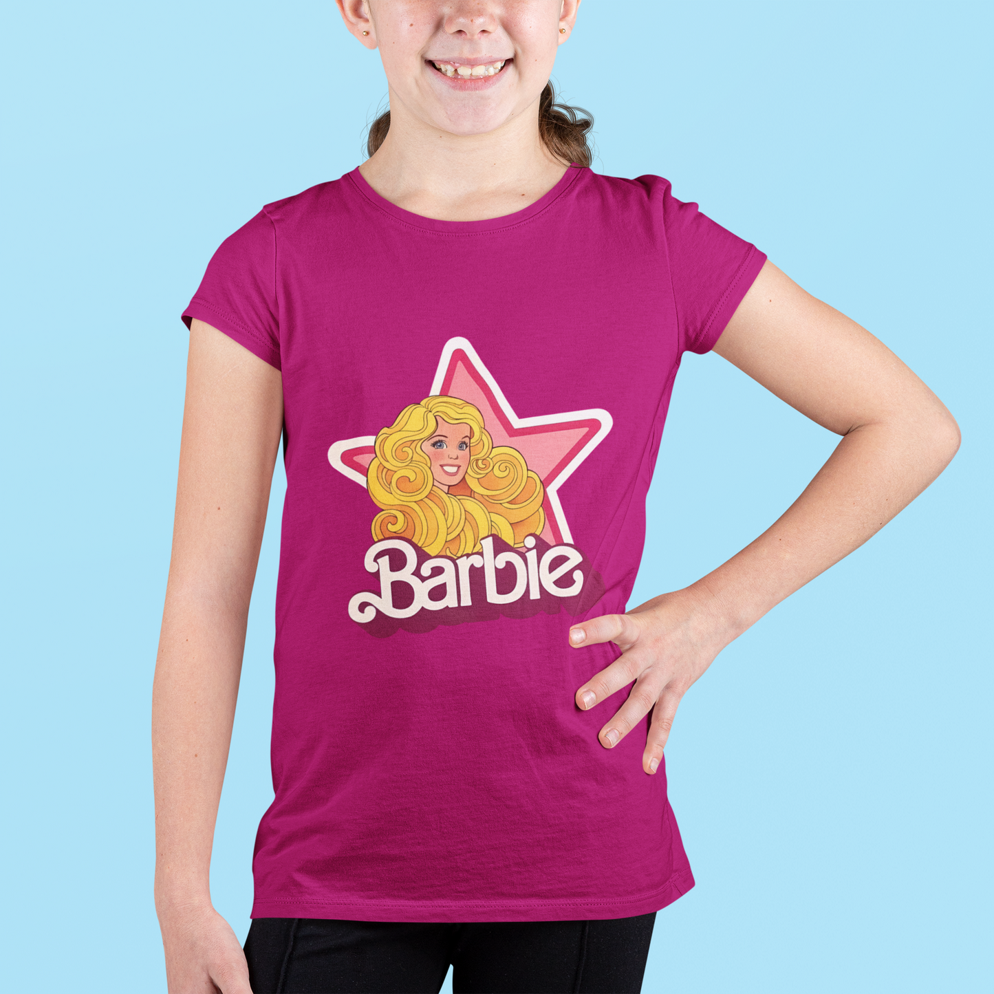Iconic Barbie Silhouette T-Shirt - Girls' Everyday Wear