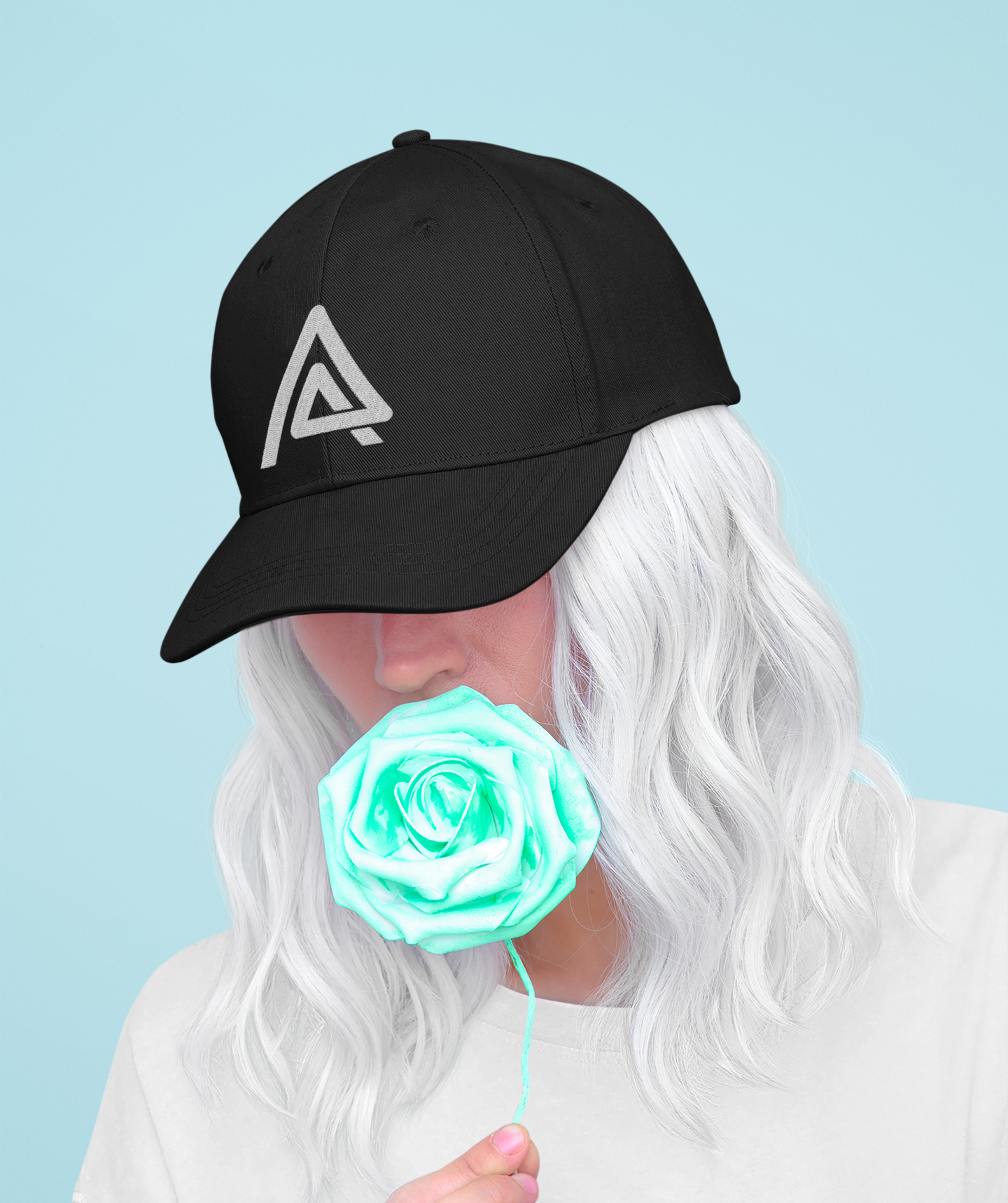 Black ASQR Lifestyle Ottoman Baseball Cap - Minimalist Design