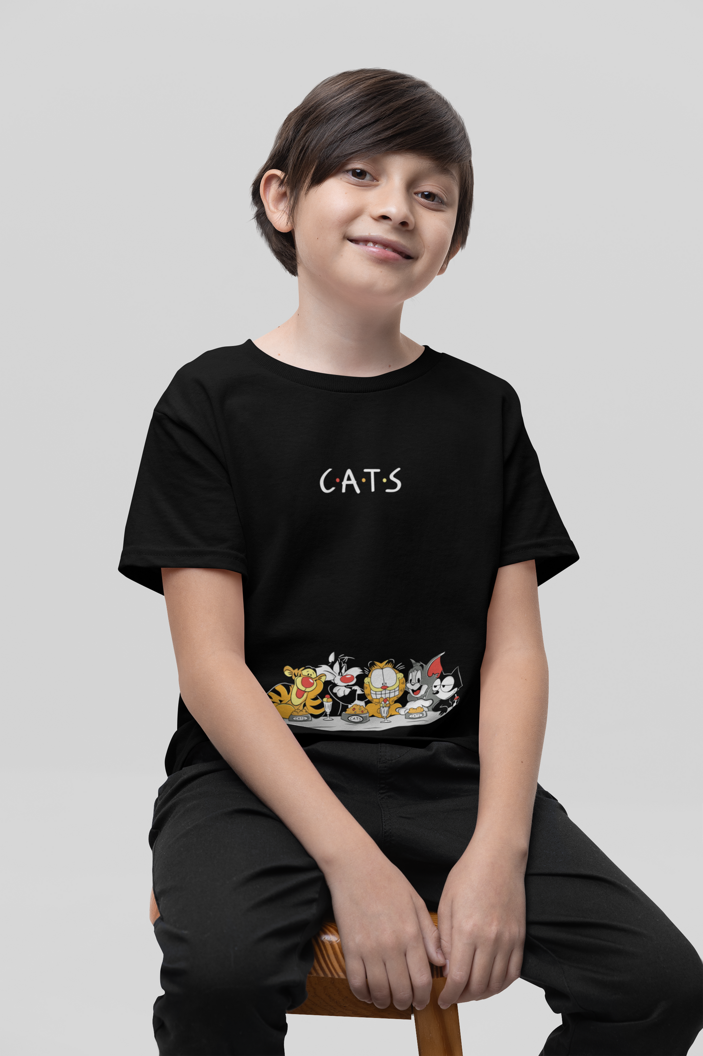 Celebrate Your Favorite Cartoon Cats with This "CATS" Friends T-Shirt!