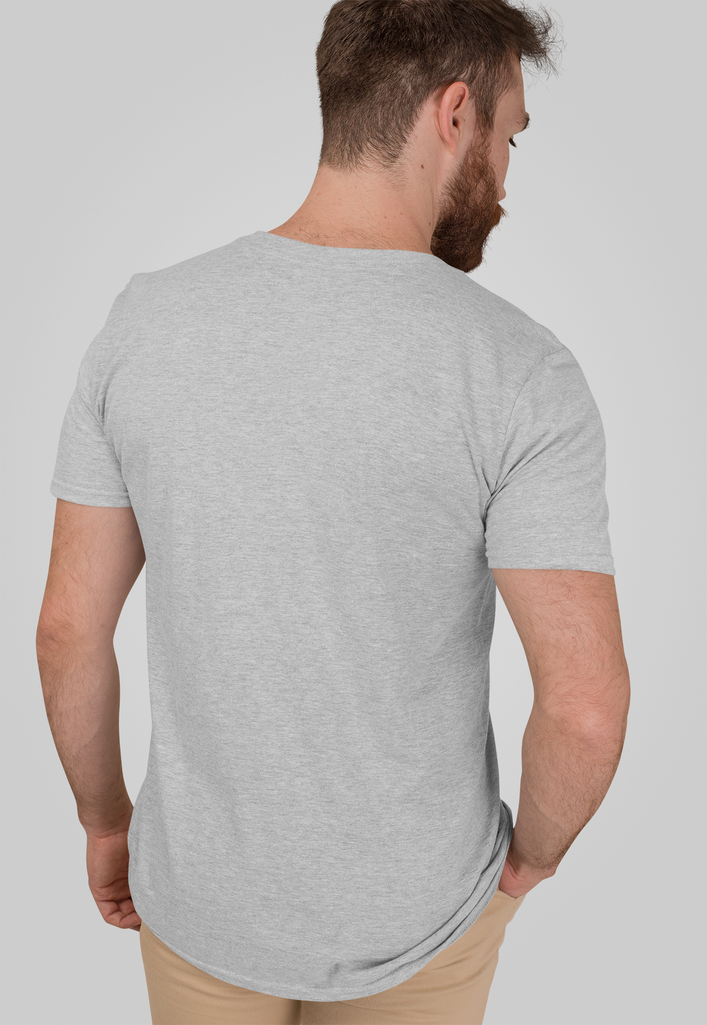 Adios Bitchachos Printed Round Neck Half Sleeve Grey Melange T-Shirt