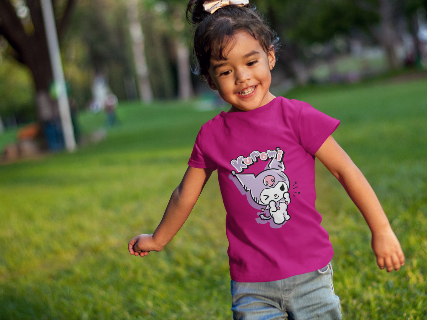 Sanrio Kuromi "Kuromi Power!" Girl's Cotton T-Shirt