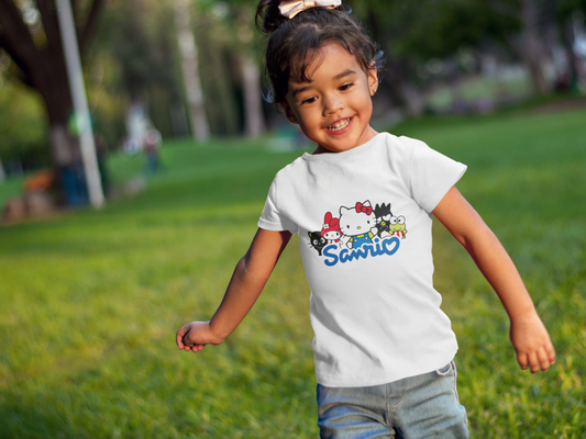 Kids' Sanrio Friends Graphic Tee - Soft 100% Cotton (Hello Kitty & More)