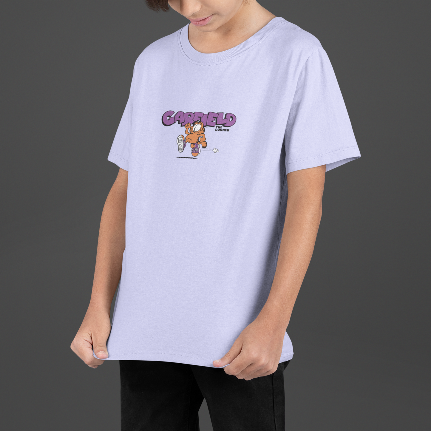Boy's Casual Wear: Garfield Running Graphic Tee Shirt