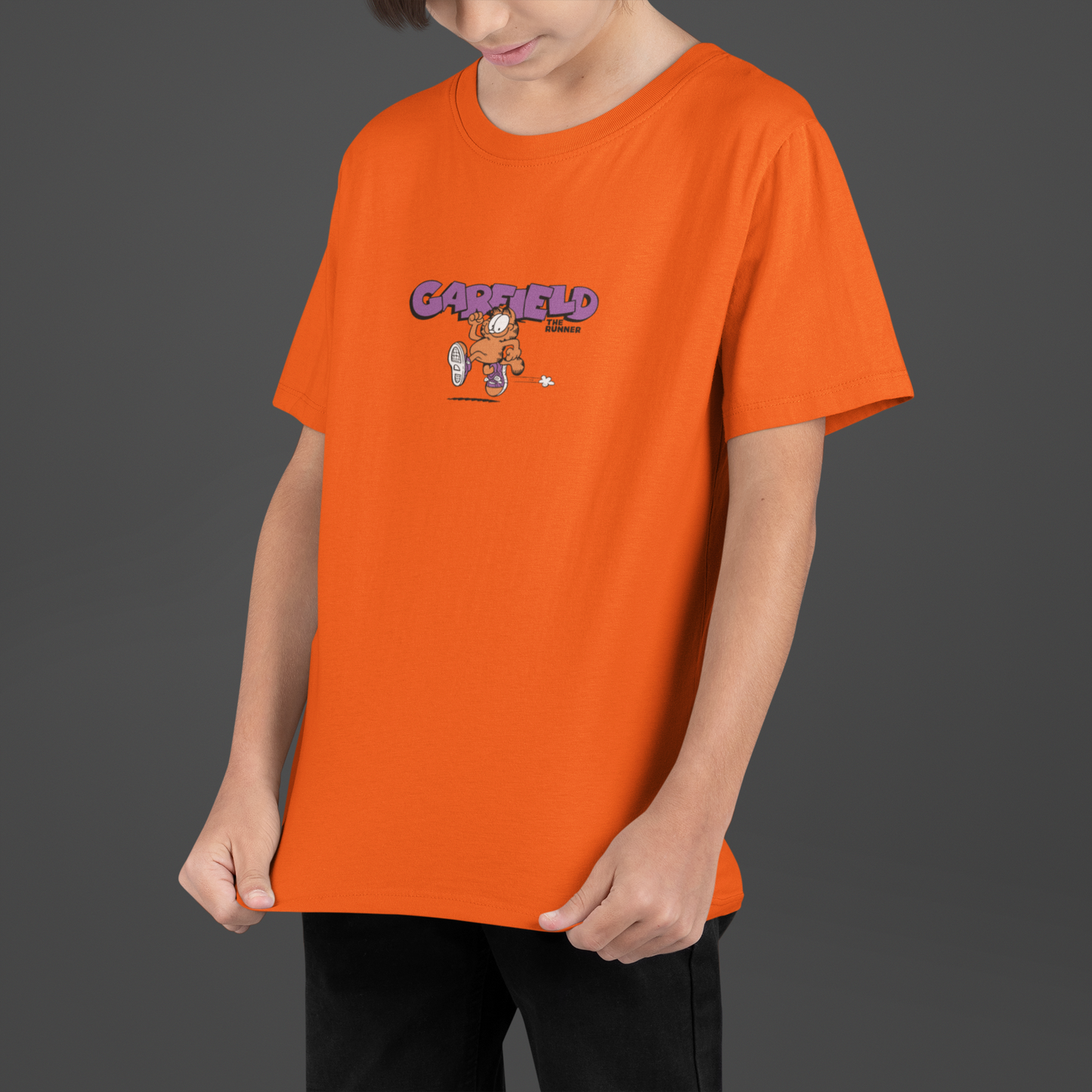 Boy's Casual Wear: Garfield Running Graphic Tee Shirt