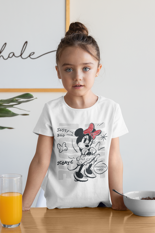Minnie Mouse "Sassy & Bold" Graphic Tee for Girls | Disney Iconic T-Shirt