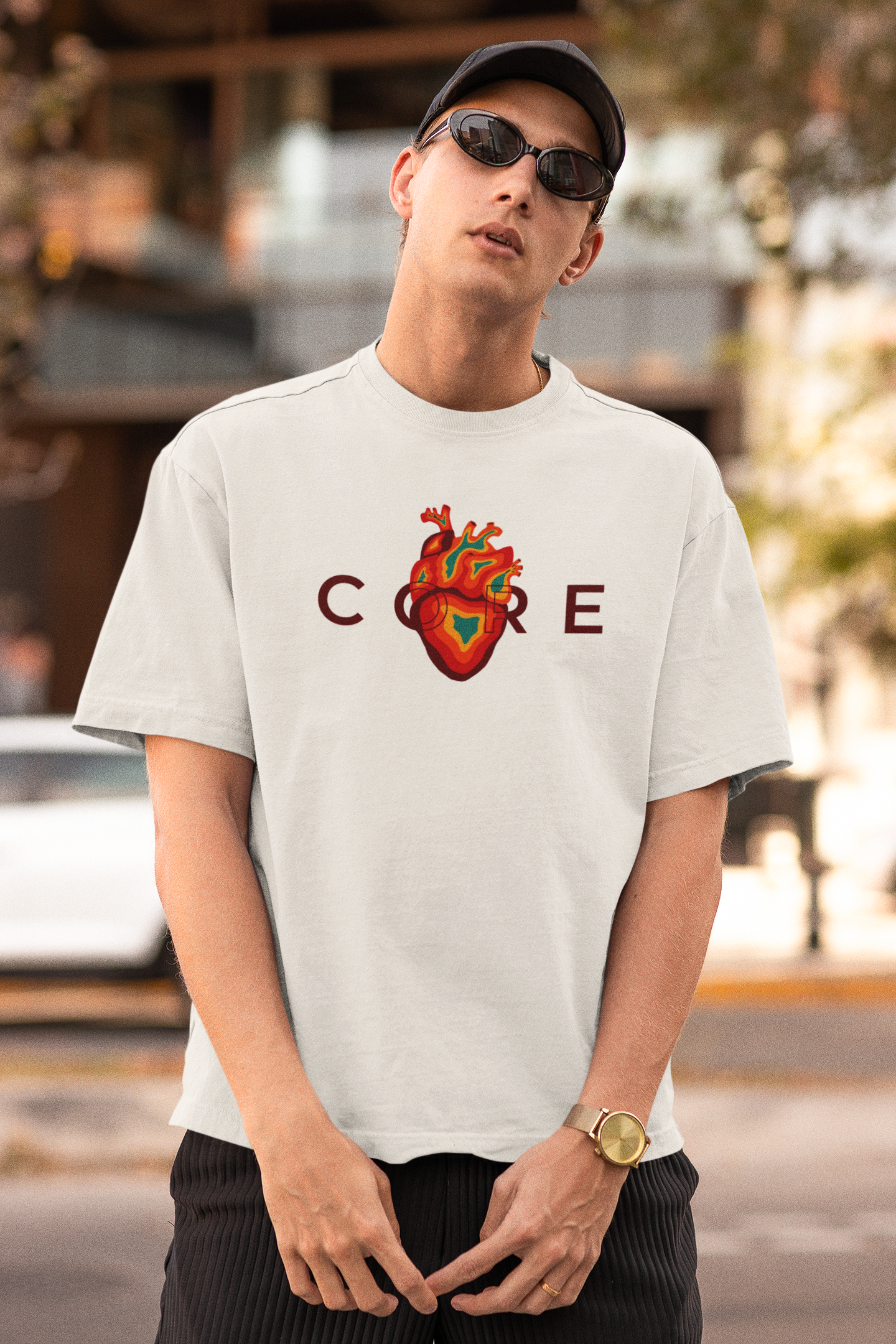 Anatomy Core Tee - Off White Unisex Oversized Tee