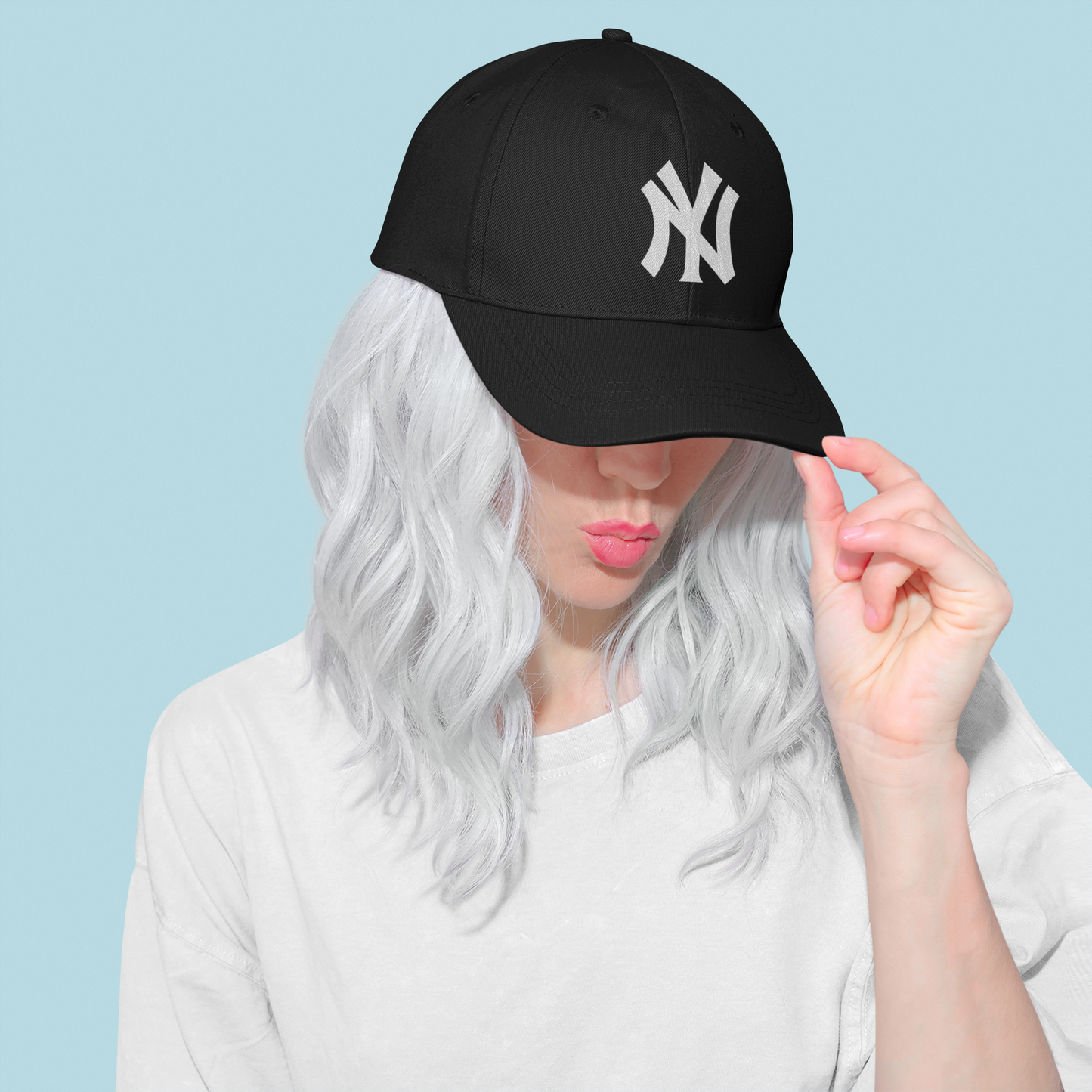 Black NY Yankees Ottoman Baseball Cap - Classic Embroidery Design