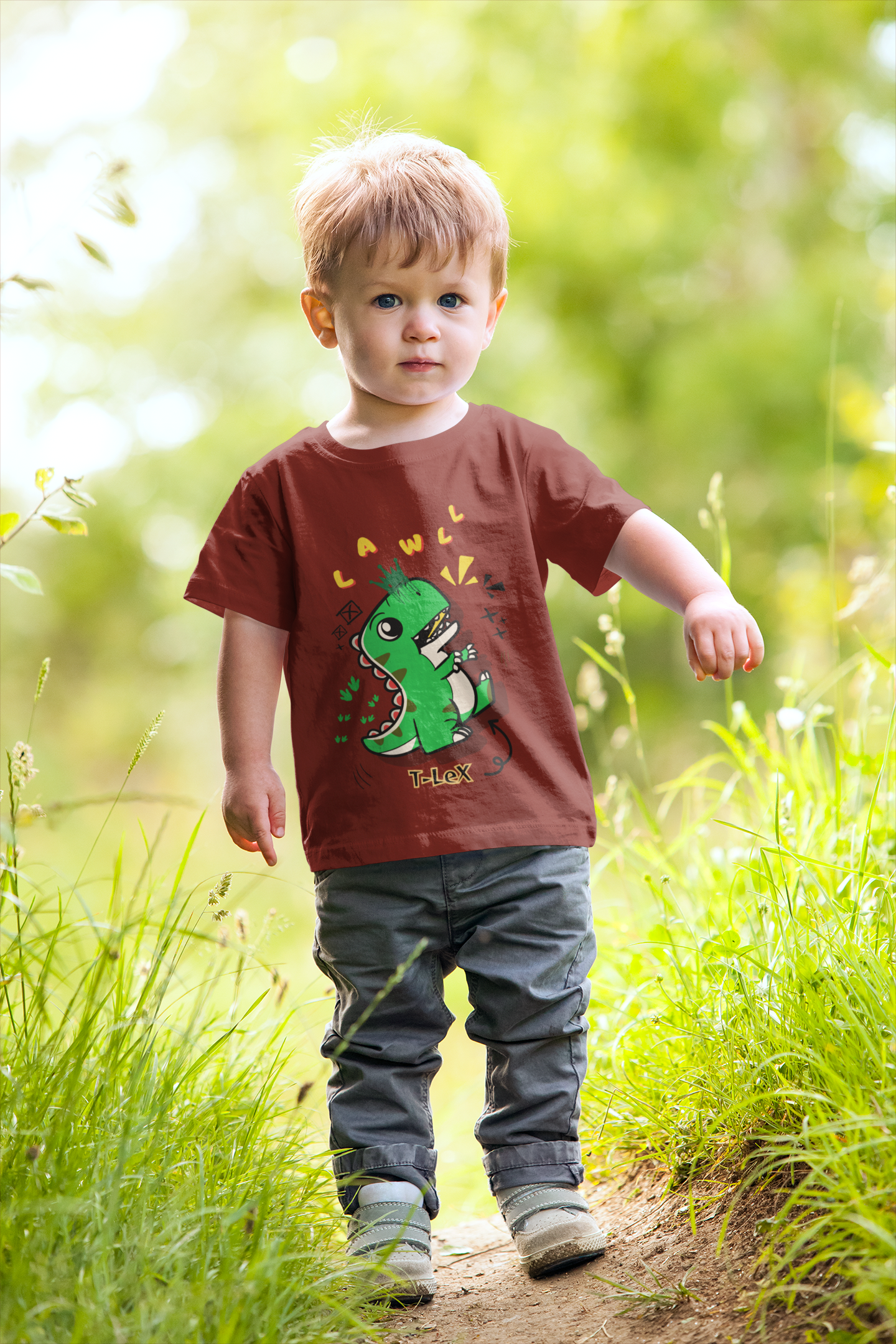 "RAWWWR" T-LEX Dinosaur Toddler Tee – Funny 100% Cotton Kids Shirt
