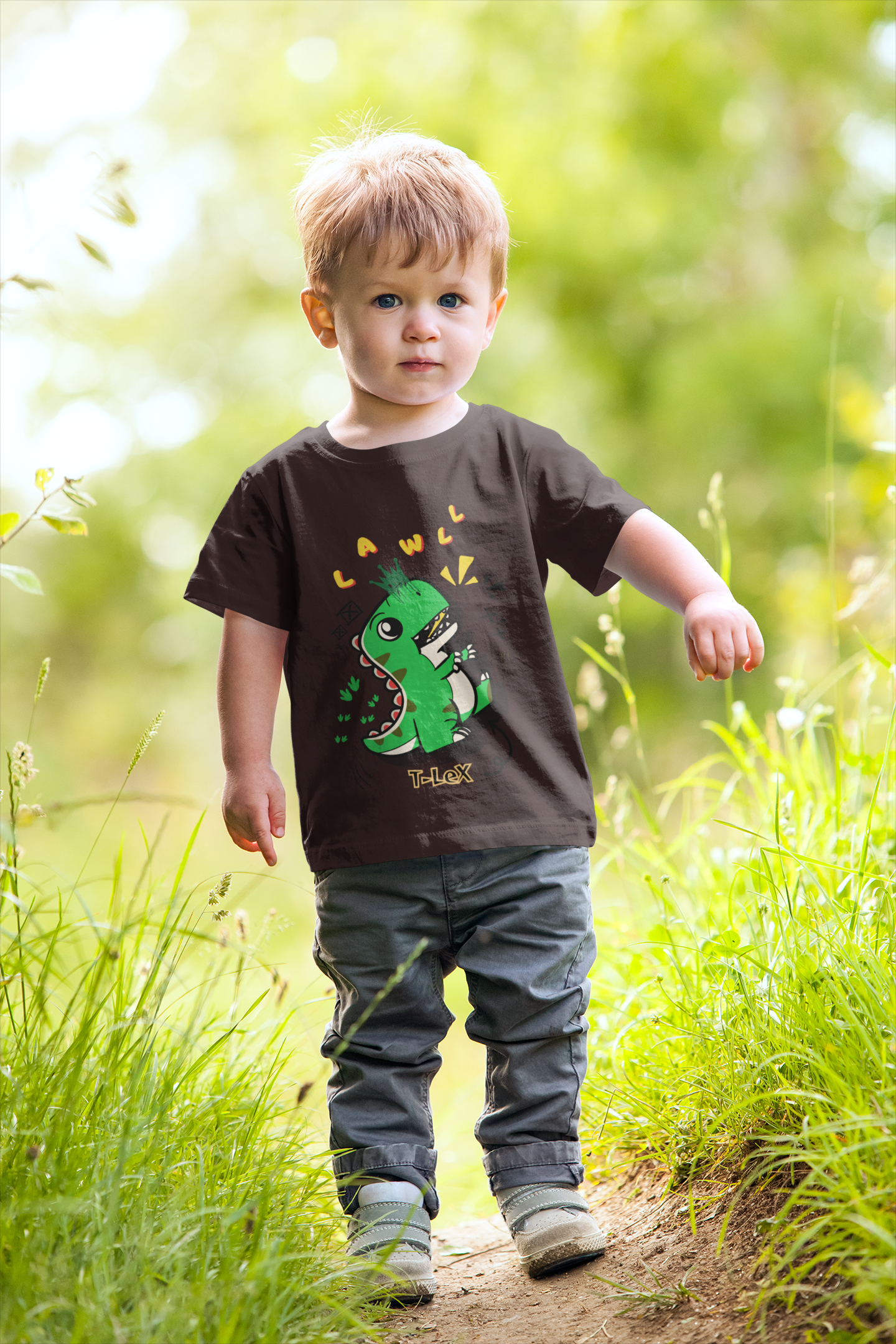 "RAWWWR" T-LEX Dinosaur Toddler Tee – Funny 100% Cotton Kids Shirt