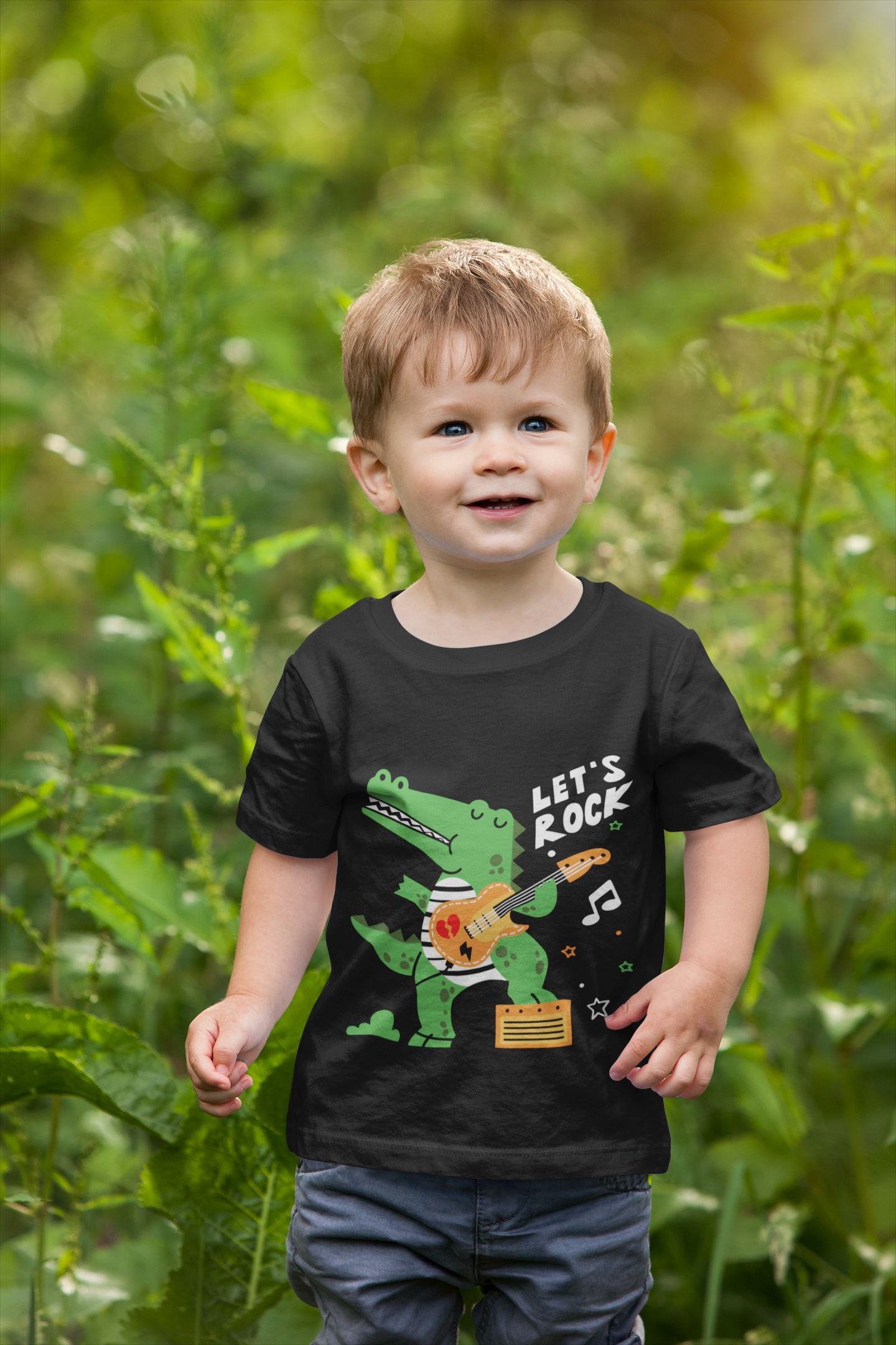 "Let's Rock" Alligator Toddler Tee – Funny 100% Cotton Kids Shirt