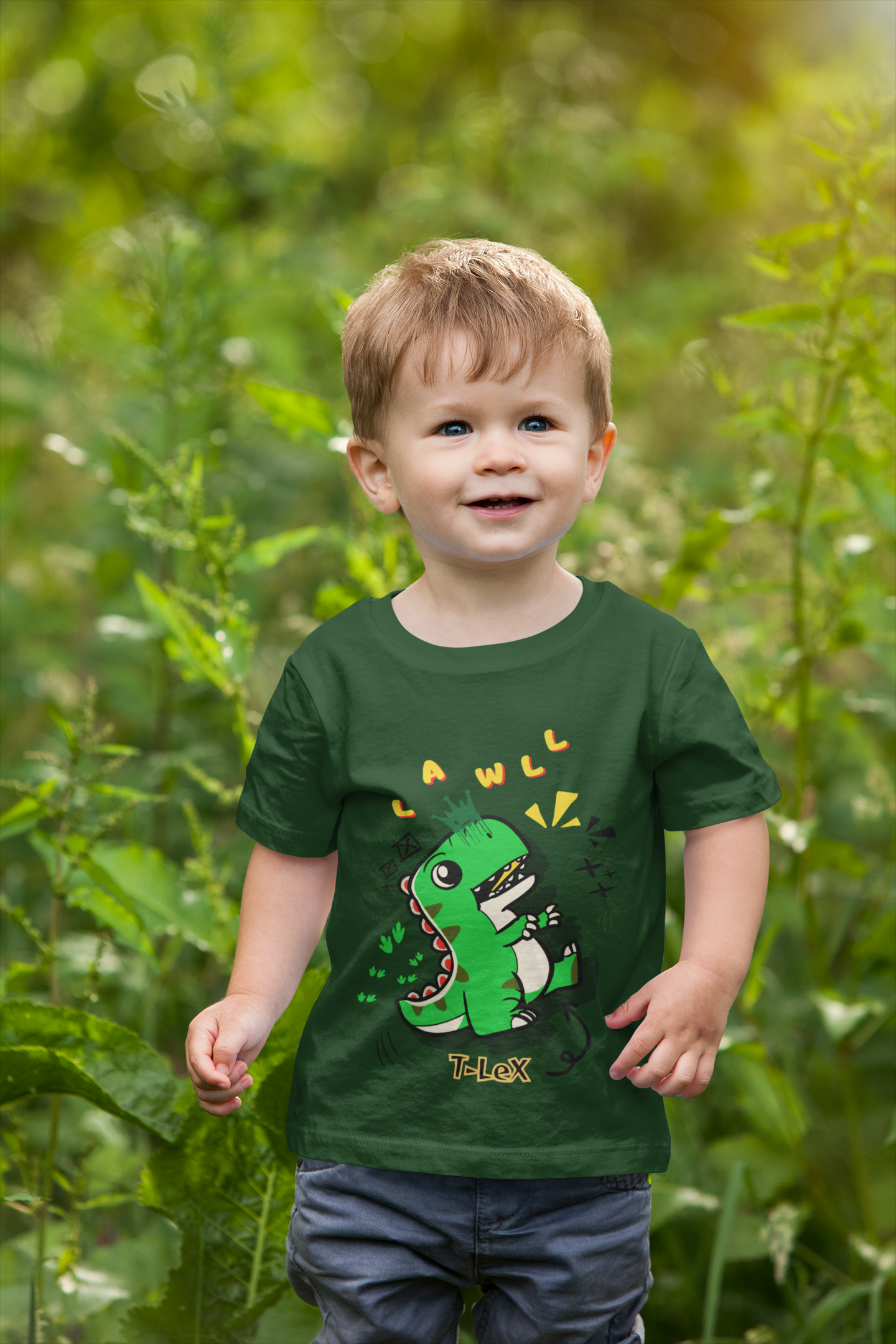 "RAWWWR" T-LEX Dinosaur Toddler Tee – Funny 100% Cotton Kids Shirt
