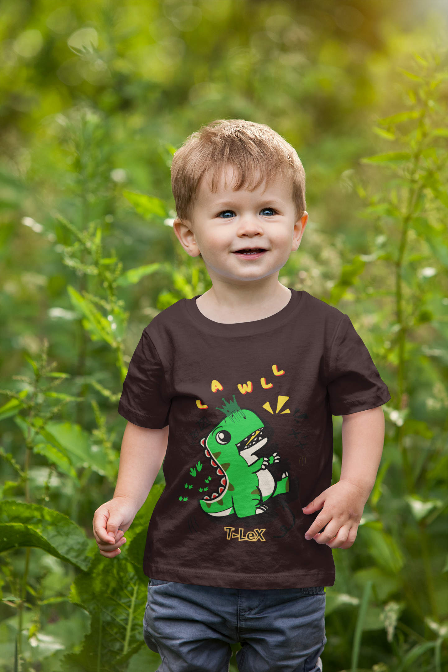 "RAWWWR" T-LEX Dinosaur Toddler Tee – Funny 100% Cotton Kids Shirt