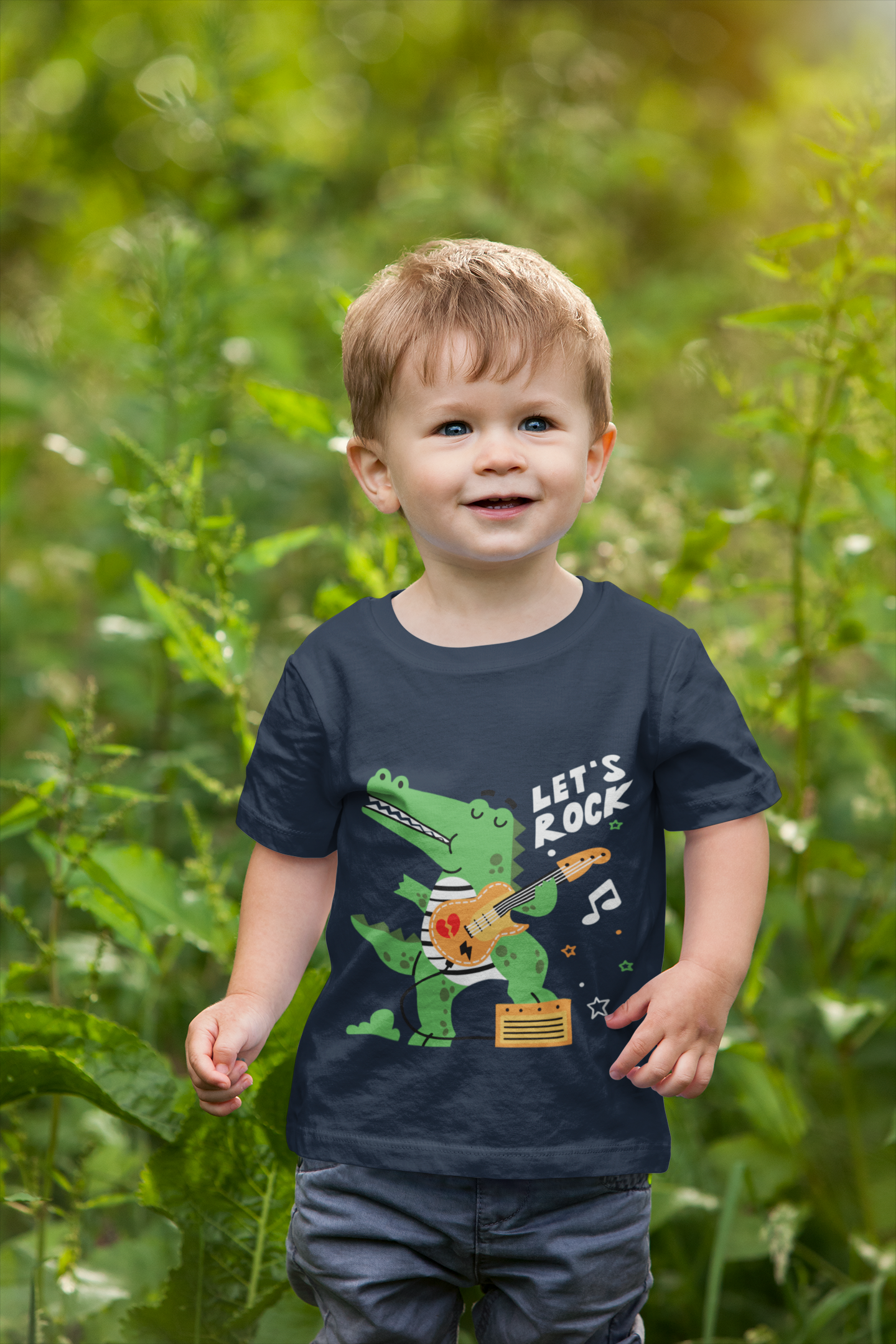 "Let's Rock" Alligator Toddler Tee – Funny 100% Cotton Kids Shirt
