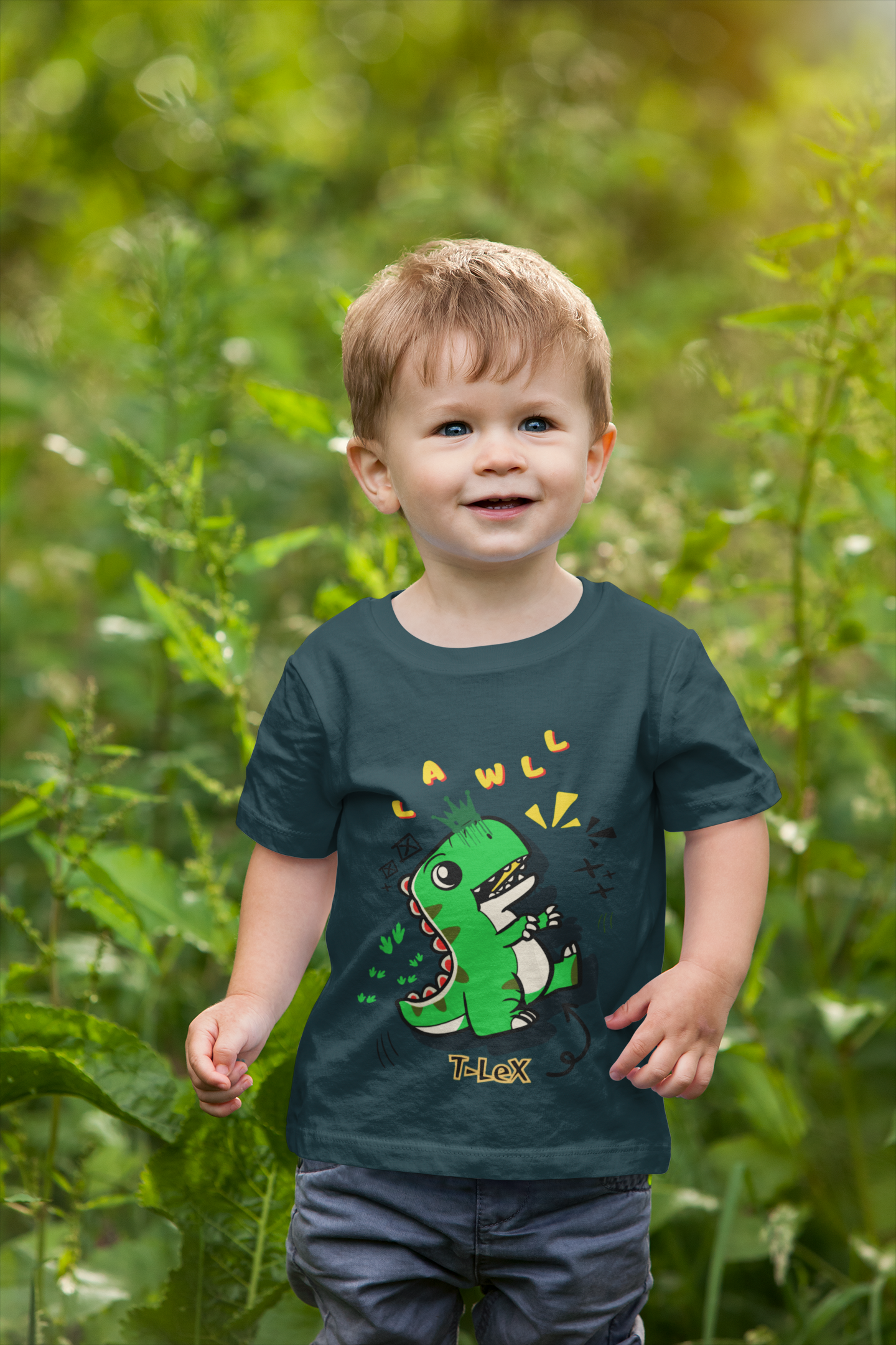 "RAWWWR" T-LEX Dinosaur Toddler Tee – Funny 100% Cotton Kids Shirt