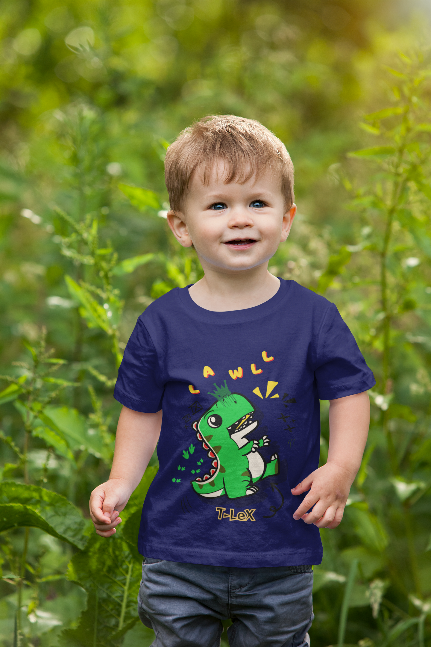 "RAWWWR" T-LEX Dinosaur Toddler Tee – Funny 100% Cotton Kids Shirt