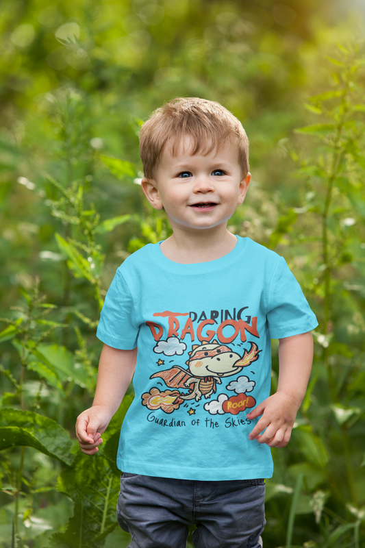 Cute Flying Dragon "Guardian" T-Shirt for Toddlers | 100% Cotton
