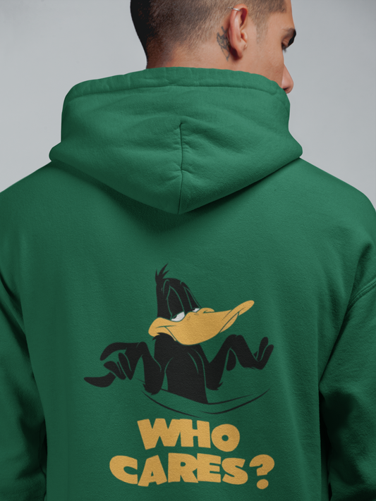 Who Cares? Daffy Duck Green Hoodie