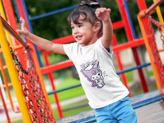 Sanrio Kuromi "Kuromi Power!" Girl's Cotton T-Shirt