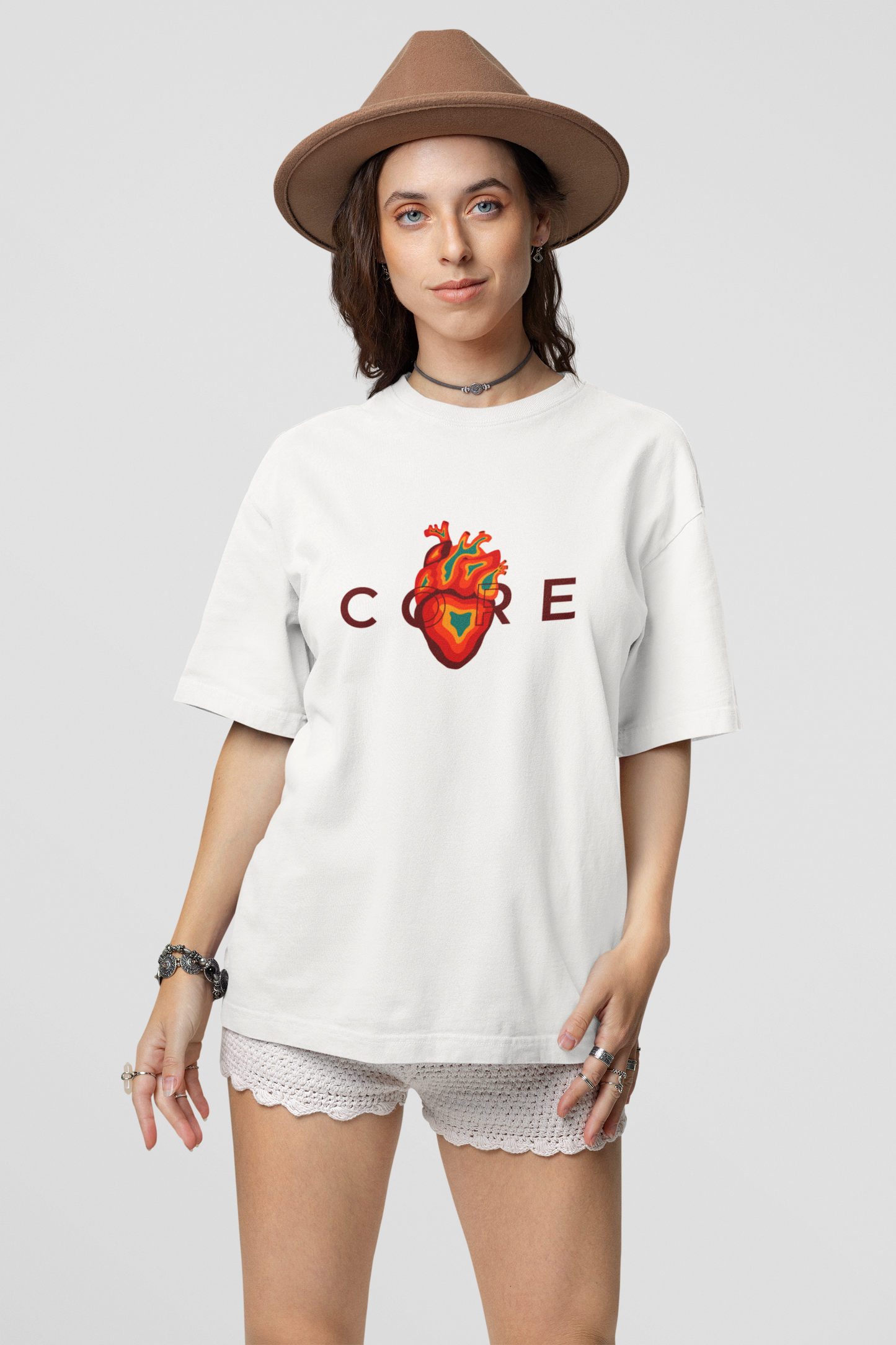 Anatomy Core Tee - Off White Unisex Oversized Tee
