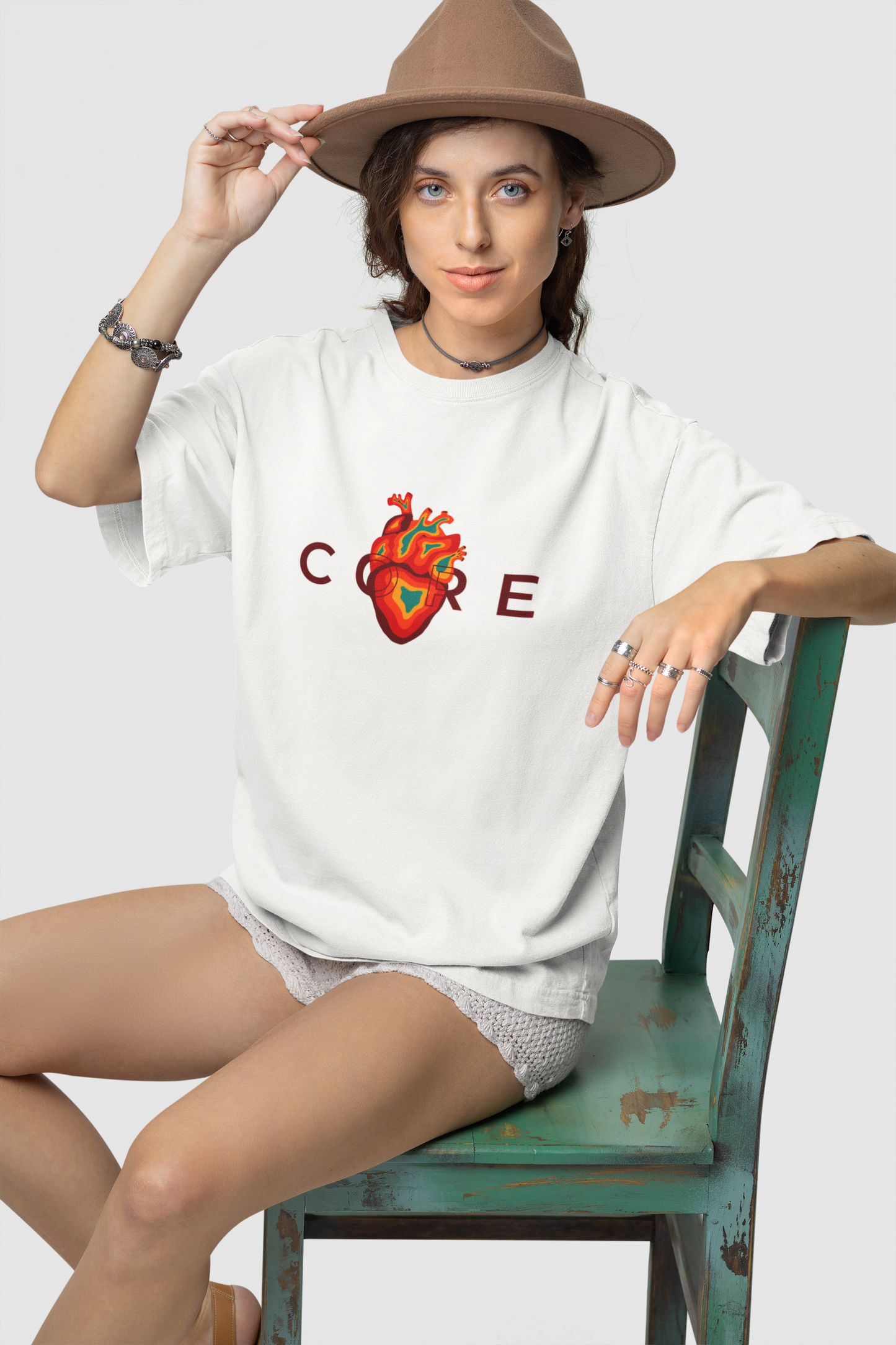 Anatomy Core Tee - Off White Unisex Oversized Tee