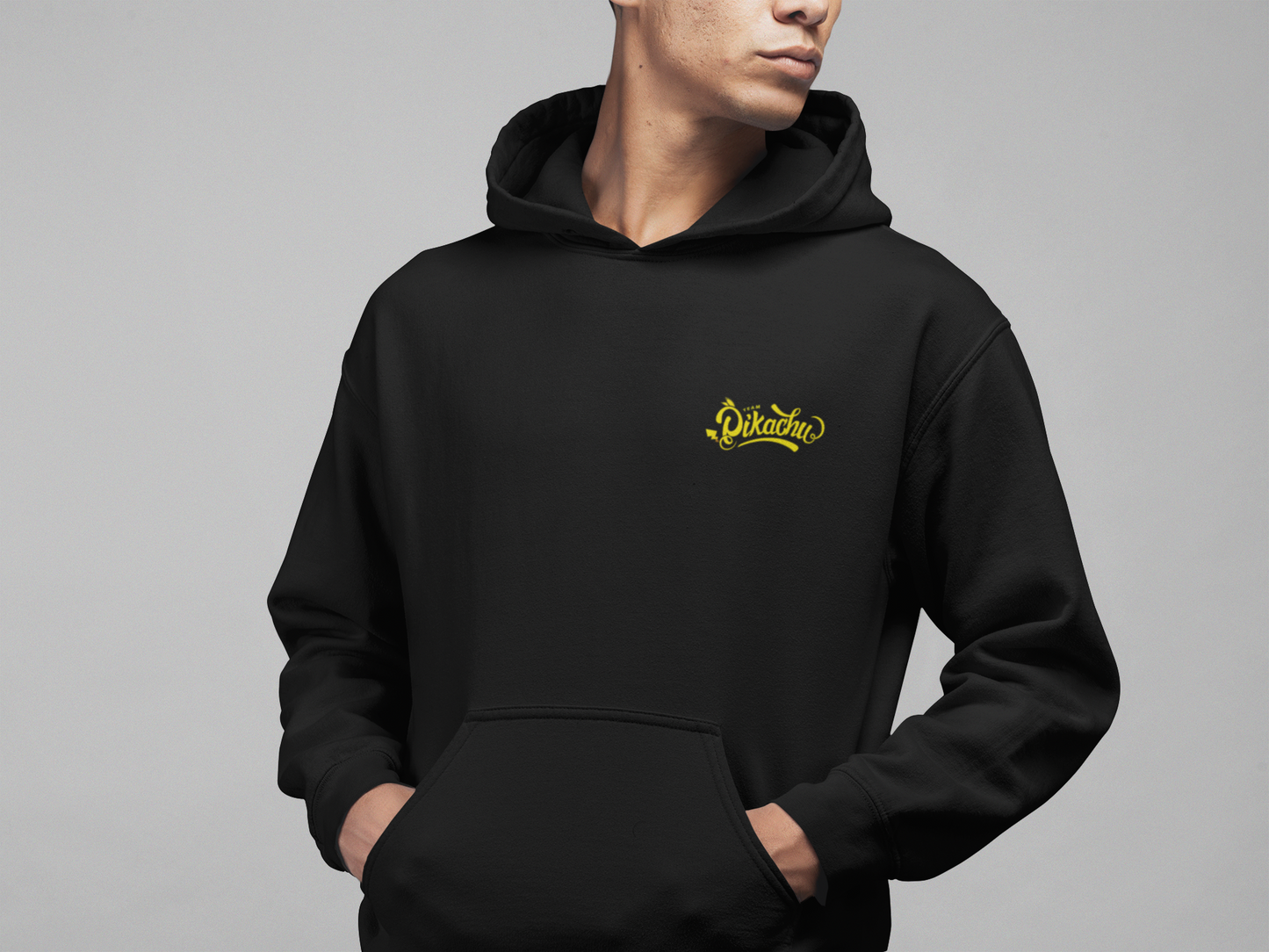 Electric Evolution: Pikachu-Inspired Black Hoodie