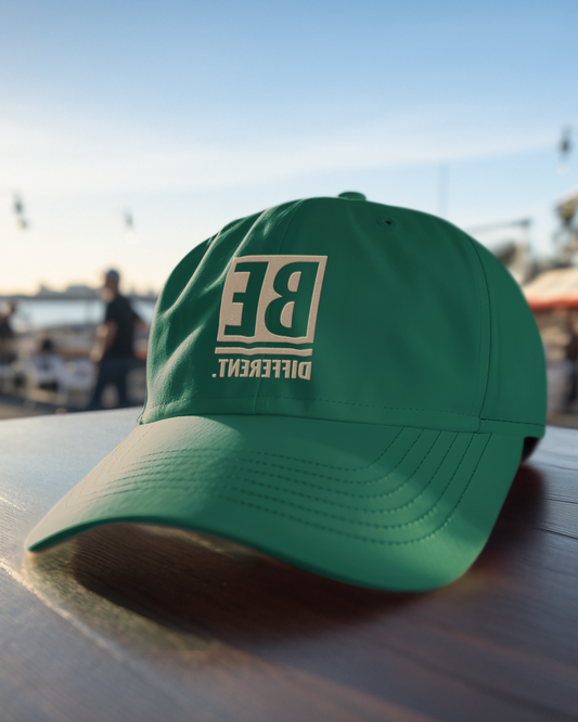 Bottle Green "Be Different" Baseball Cap - Inspirational Hat