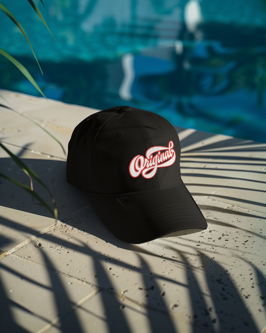 Black "Original" Ottoman Baseball Cap - Retro Style Embroidery
