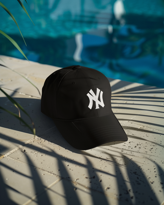 Black NY Yankees Ottoman Baseball Cap - Classic Embroidery Design