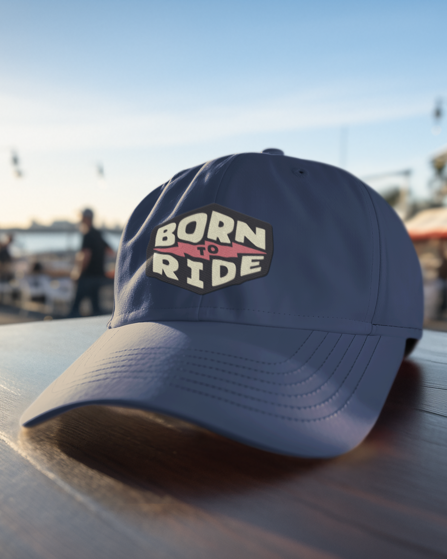 Born to Ride Cap - Stylish Navy Baseball Hat