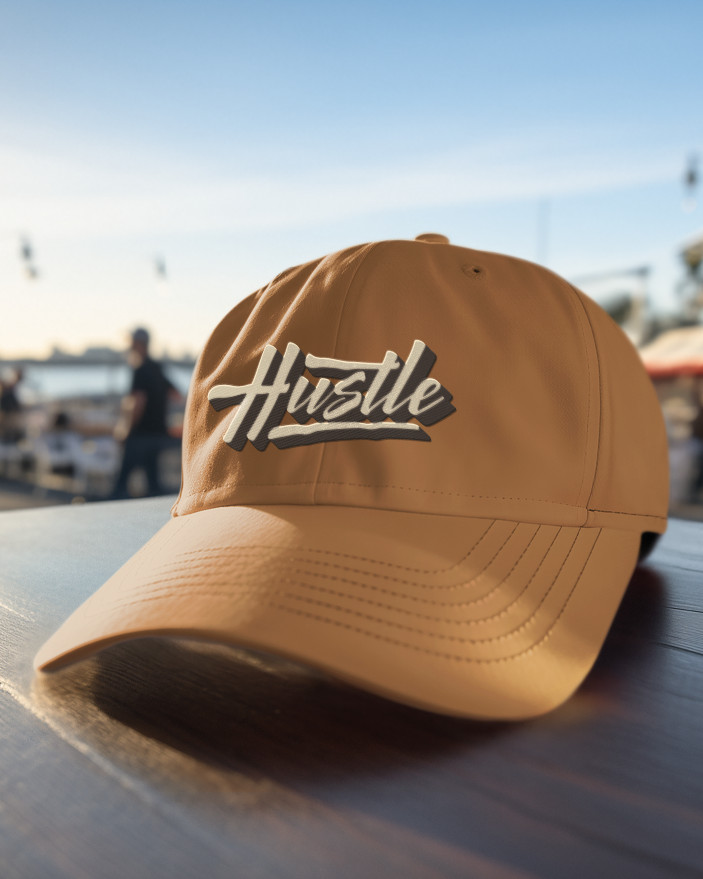 Stylish Hustle Hat - High-Quality Khaki Cap
